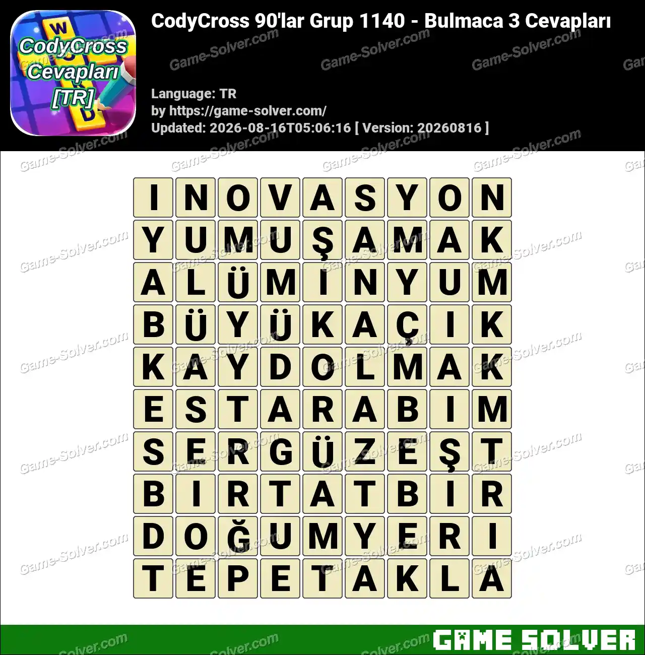 CodyCross 90’lar Grup 1140 – Bulmaca 3 Cevapları